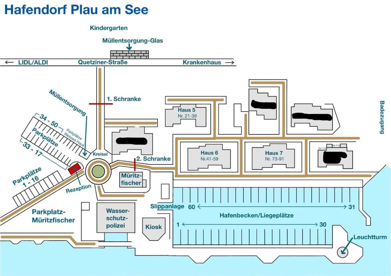 2 Zimmerapartment optional Bootsliegeplatz P6A2 Plau am See Exterior foto